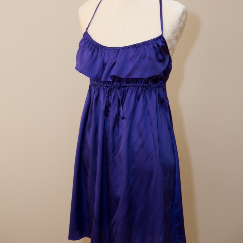 Marciano Purple Silk Cocktail Dress